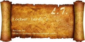 Locher Teréz névjegykártya